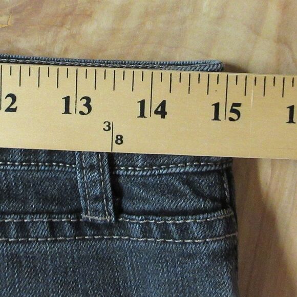 COLDWATER CREEK Classic Waist ShapeMe Straight Leg Jeans Sz 8 PETITE Black Denim - Picture 14 of 16